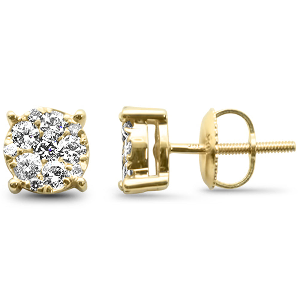 ''SPECIAL! .63ct G SI 10K Yellow GOLD Diamond Round Earrings''