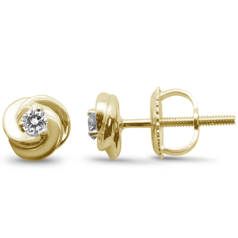 .10ct G SI 10K Yellow Gold Diamond Fashion EARRINGS