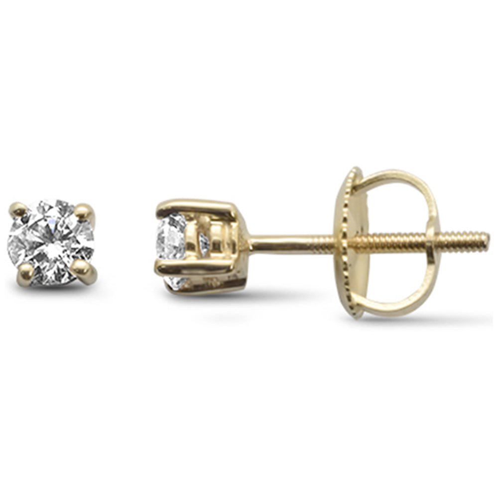 ''SPECIAL! .35ct G SI 10K Yellow GOLD Diamond Solitaire Stud Earrings''