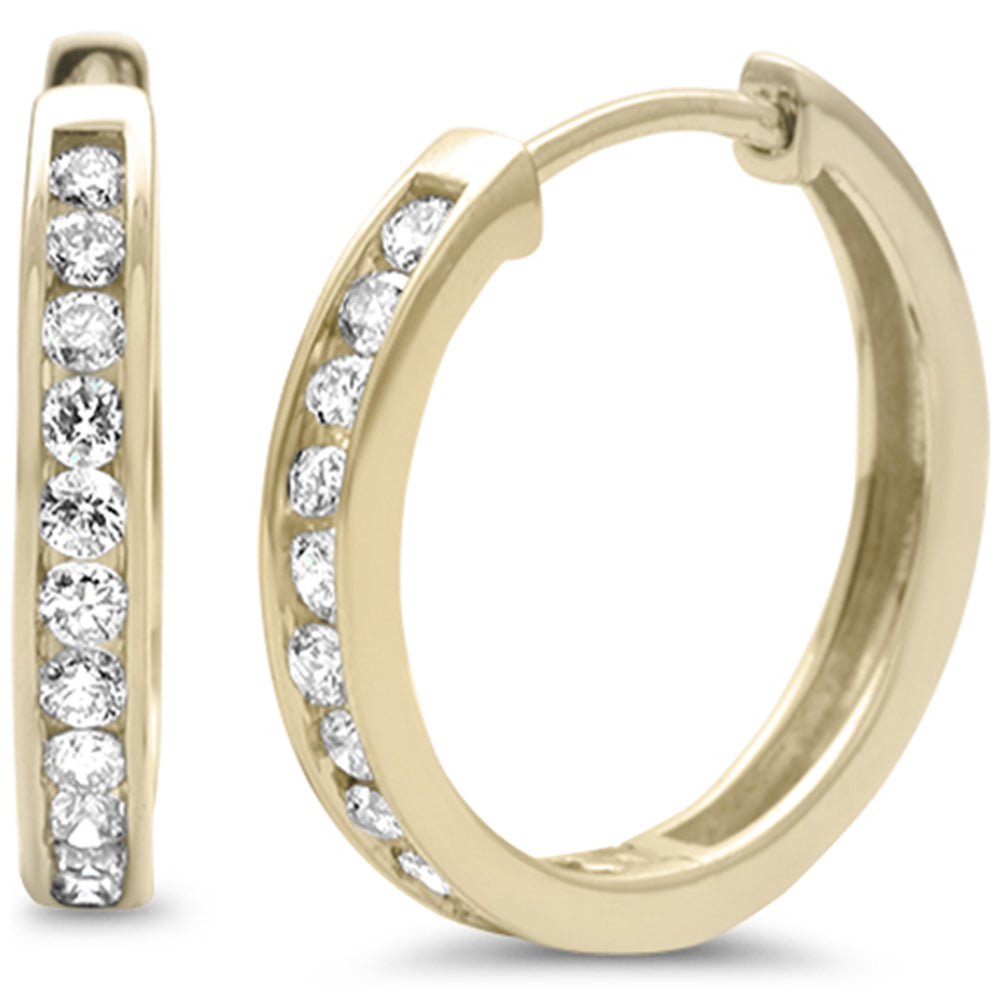 ''SPECIAL! .52ct G SI 10K Yellow GOLD Diamond Hoop Earrings''