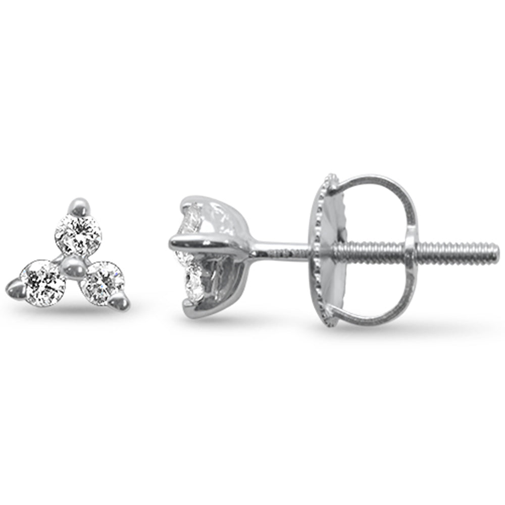 .14ct G SI 10K White Gold Diamond Fashion EARRINGS