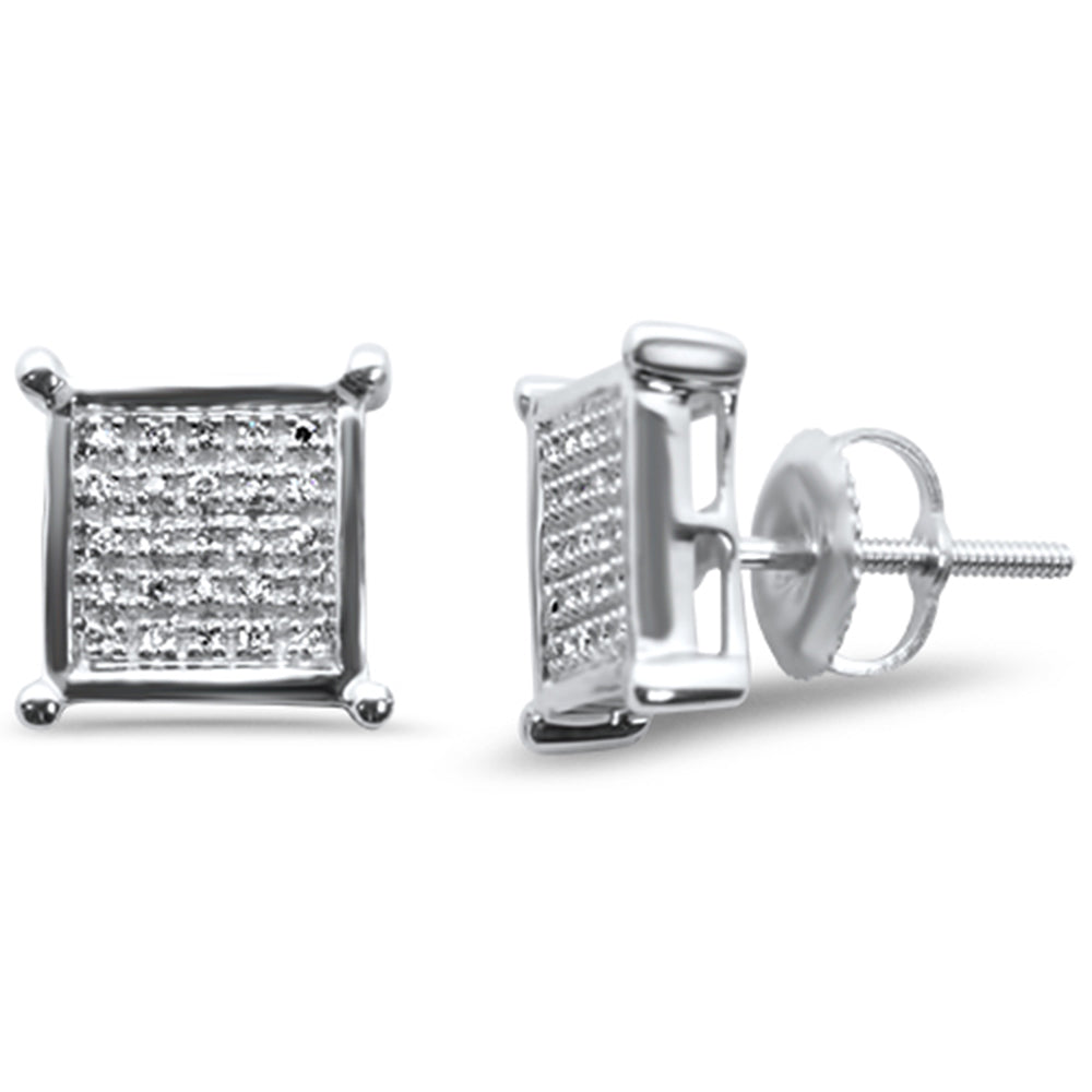 ''SPECIAL!  .10ct G SI 10K White Gold DIAMOND Fashion Earrings''