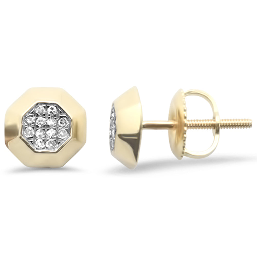 .07ct G SI 10K Yellow Gold DIAMOND Fashion Earrings