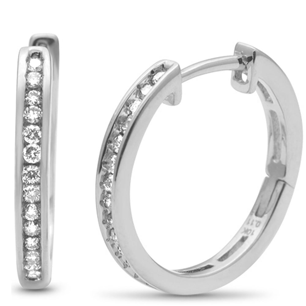 ''SPECIAL! .23ct G SI 10K White Gold Diamond HOOP EARRINGS''