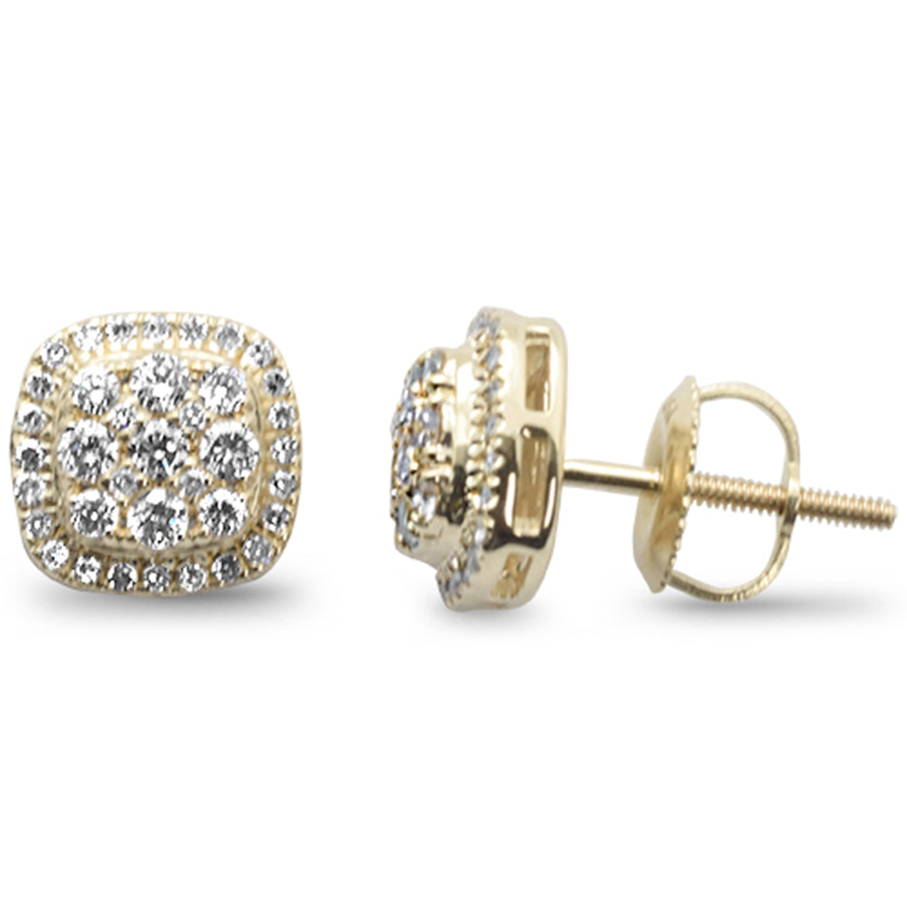''SPECIAL!  .49ct G SI 10K Yellow GOLD Diamond Halo Fashion Earrings''