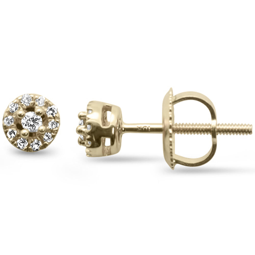 .10ct G SI 10K Yellow Gold Diamond STUD EARRINGS