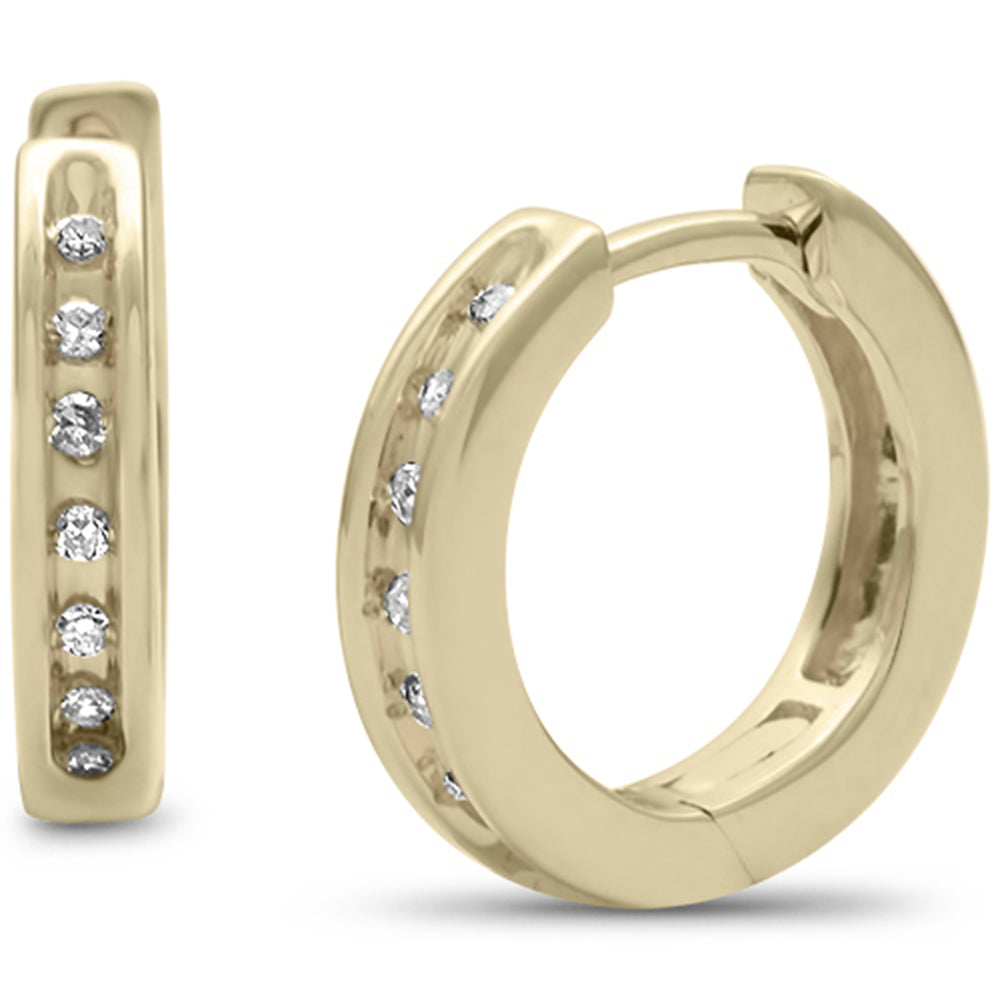 ''SPECIAL! .10ct G SI 10K Yellow Gold DIAMOND Hoop Earrings''