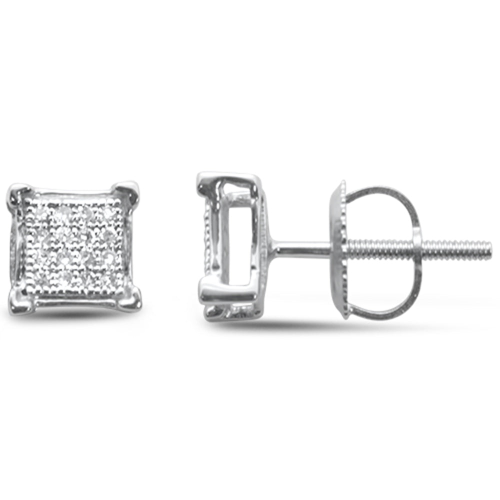 .10ct G SI 10K White Gold DIAMOND Fashion Earrings