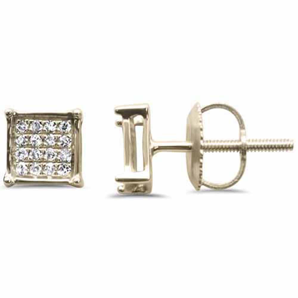 .10ct G SI 10K Yellow GOLD Diamond Fashion Earrings