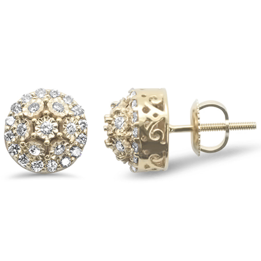 ''SPECIAL! .49ct G SI 10K Yellow GOLD Diamond Round Shaped Fashion Earrings''
