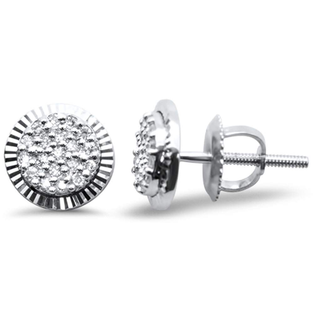 ''SPECIAL! .14ct G SI 10K White GOLD Diamond Round Shaped Fashion Earrings''