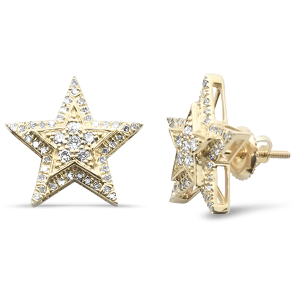 ''SPECIAL! .39ct G SI 10K Yellow Gold DIAMOND Star Shaped Earrings''