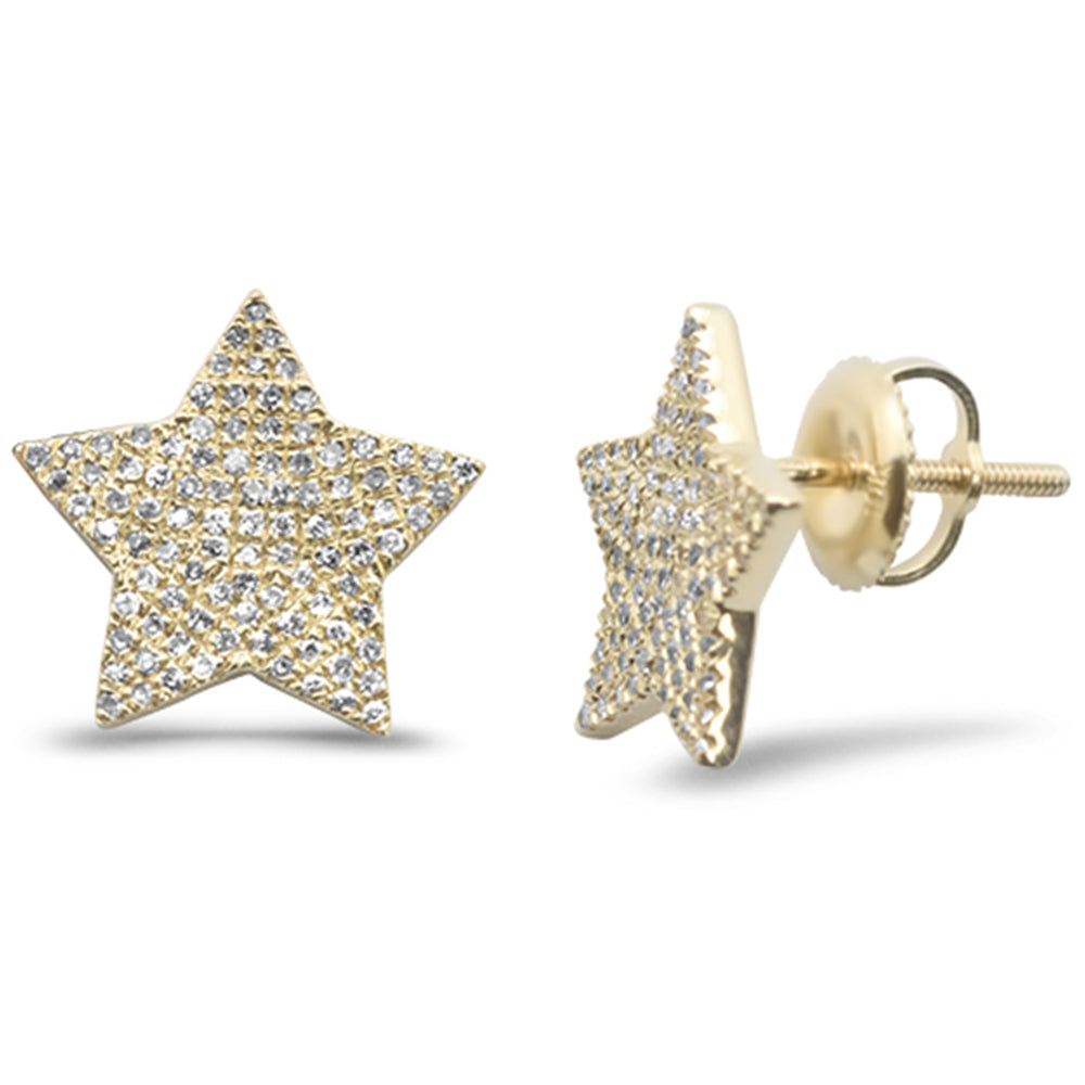 ''SPECIAL!.29ct G SI 10K Yellow Gold Diamond Star Shaped EARRINGS''