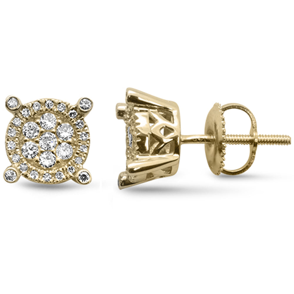 ''SPECIAL! .32ct G SI 10KT Yellow GOLD Diamond Round Stud Earrings''
