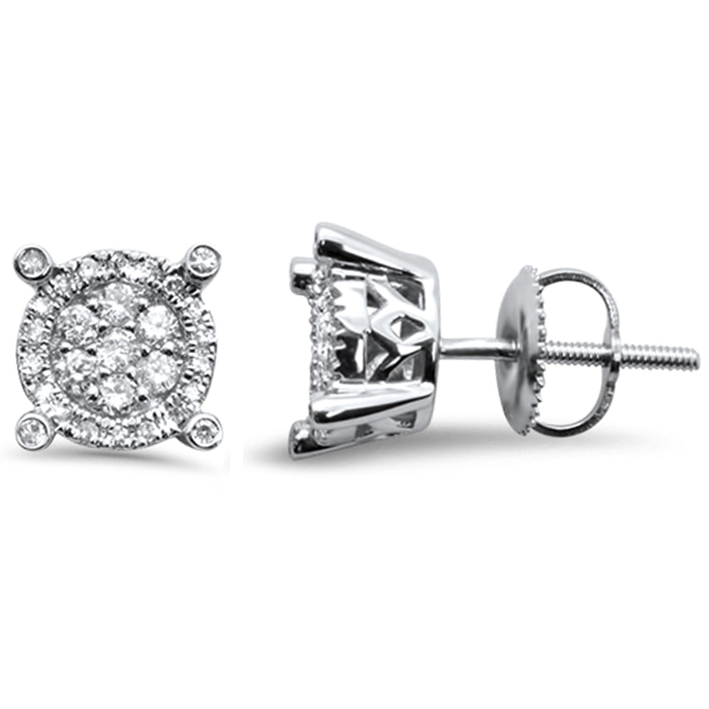 ''SPECIAL! .33ct G SI 14KT White GOLD Diamond Round Stud Earrings''