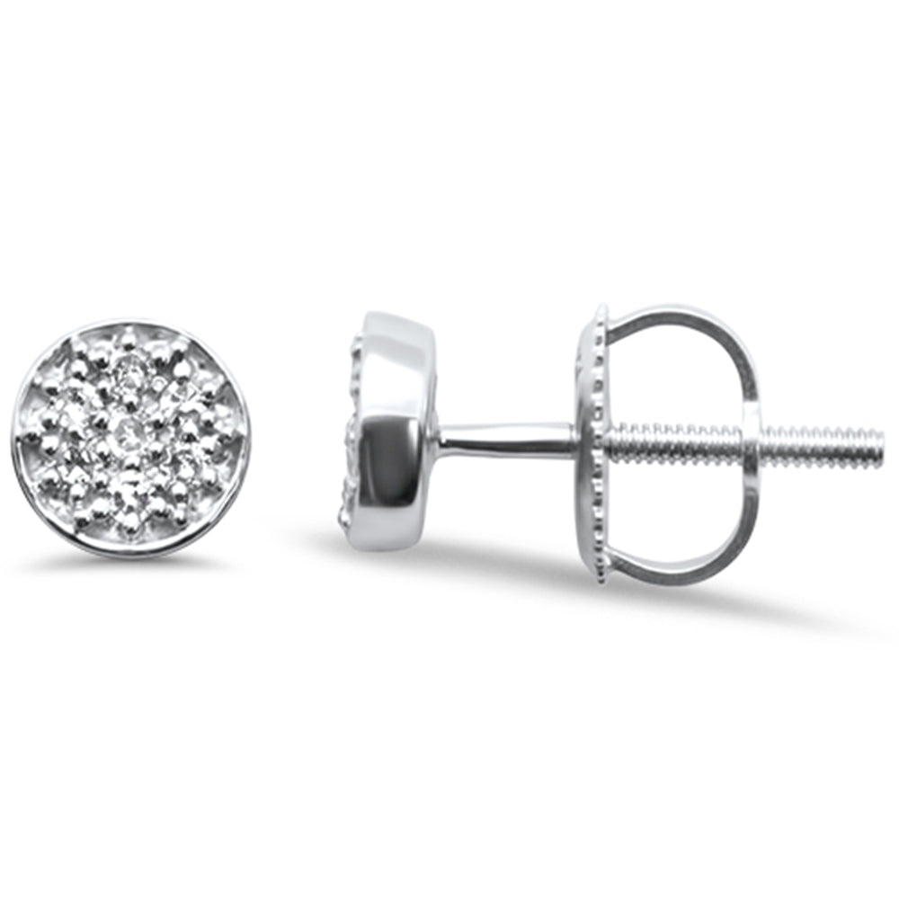 .09ct G SI 10KT White Gold Diamond Fashion STUD EARRINGS