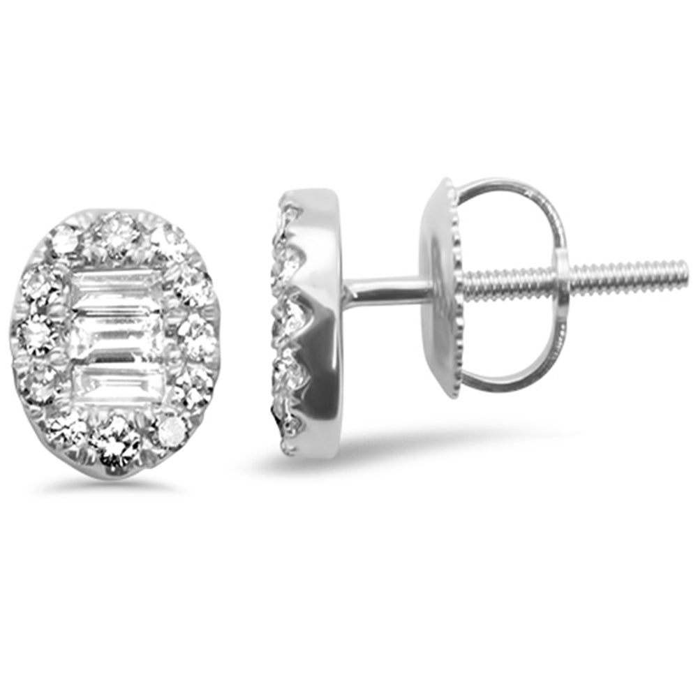 ''SPECIAL! .38ct G SI 10K White Gold DIAMOND Oval Shape Fashion Stud Earrings''