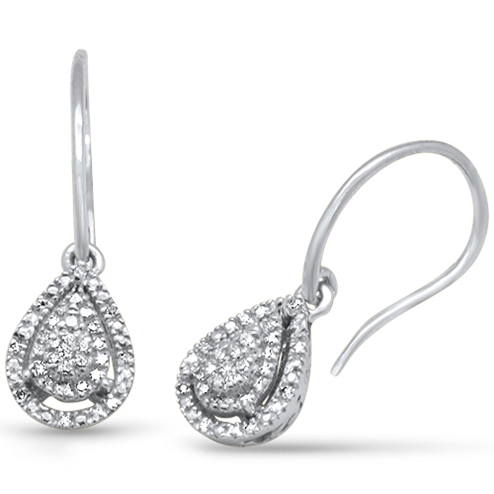 ''SPECIAL! .13ct G SI 10KT White Gold Diamond Dangling EARRINGS''