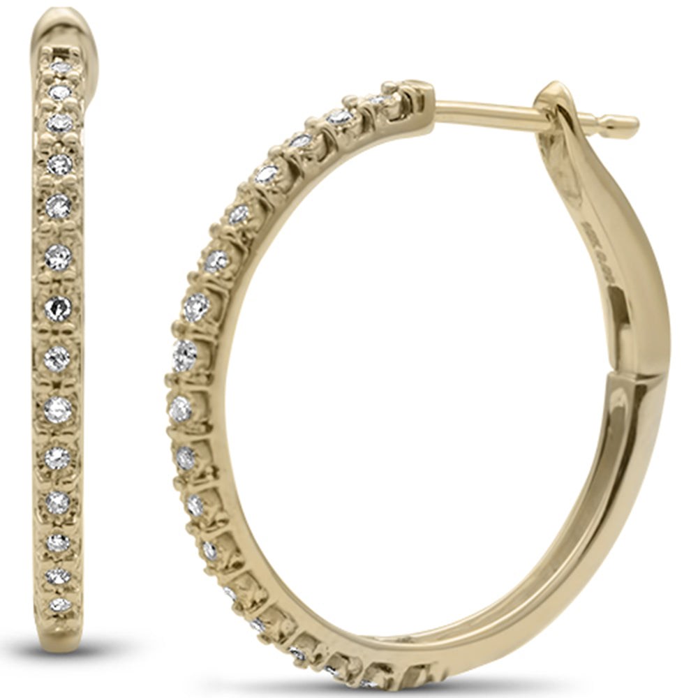 ''SPECIAL! .12ct G SI 10KT Yellow Gold Diamond HOOP EARRINGS''