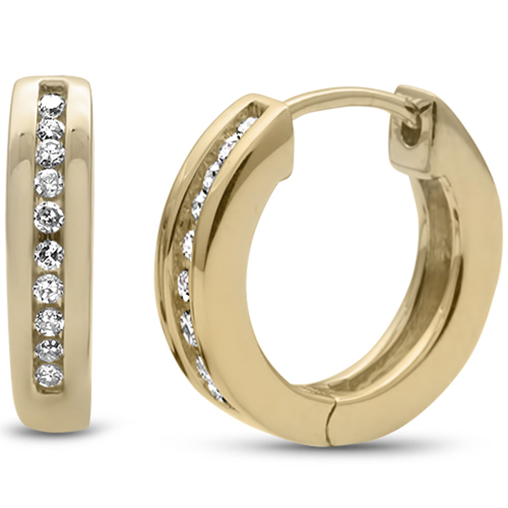 ''SPECIAL!.14ct G SI 10KT Yellow Gold Diamond Hoop EARRINGS''