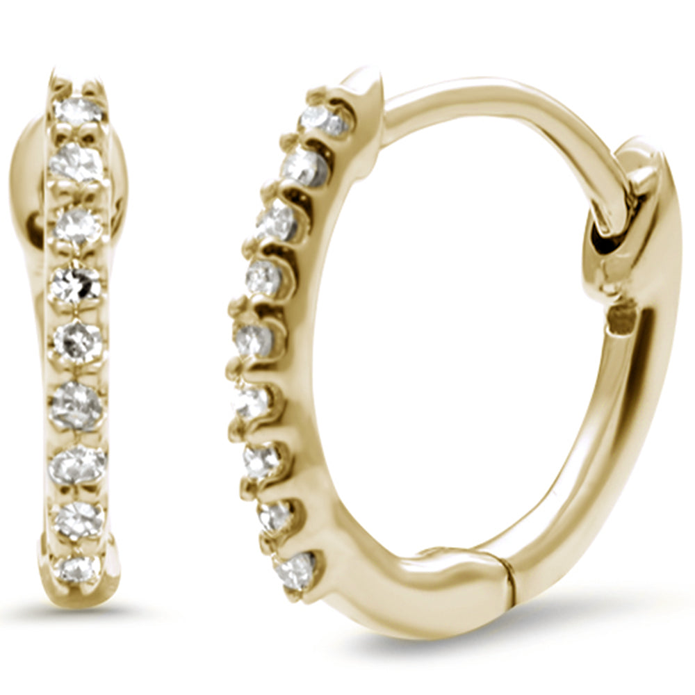 .11ct G SI 10KT Yellow Gold Diamond HOOP EARRINGS