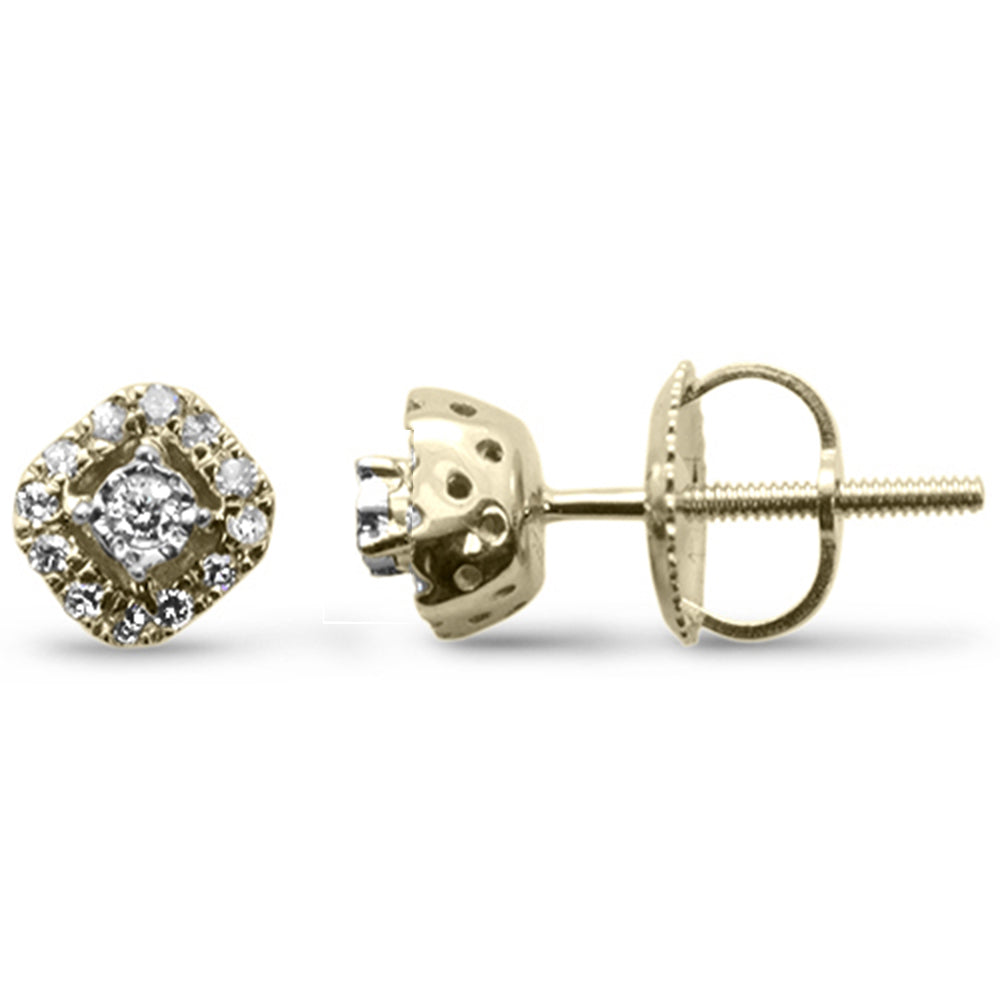 .13ct G SI 10K Yellow Gold Diamond STUD Fine STUD EARRINGS