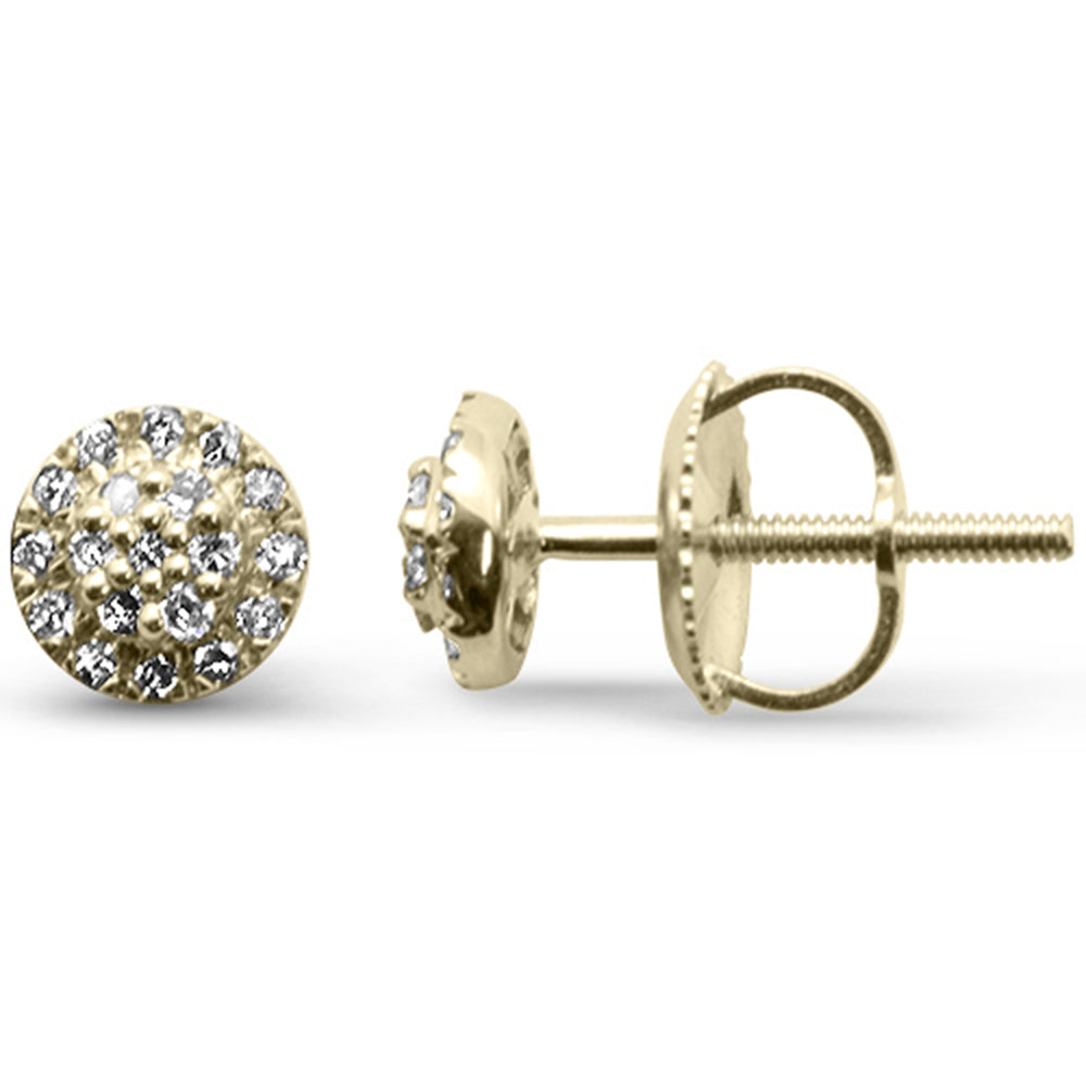 .15ct G SI 10K Yellow GOLD Diamond Stud Fashion Earrings