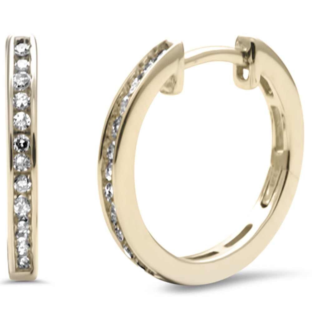 ''SPECIAL! .15ct G SI 10K Yellow Gold Diamond HOOP EARRINGS''