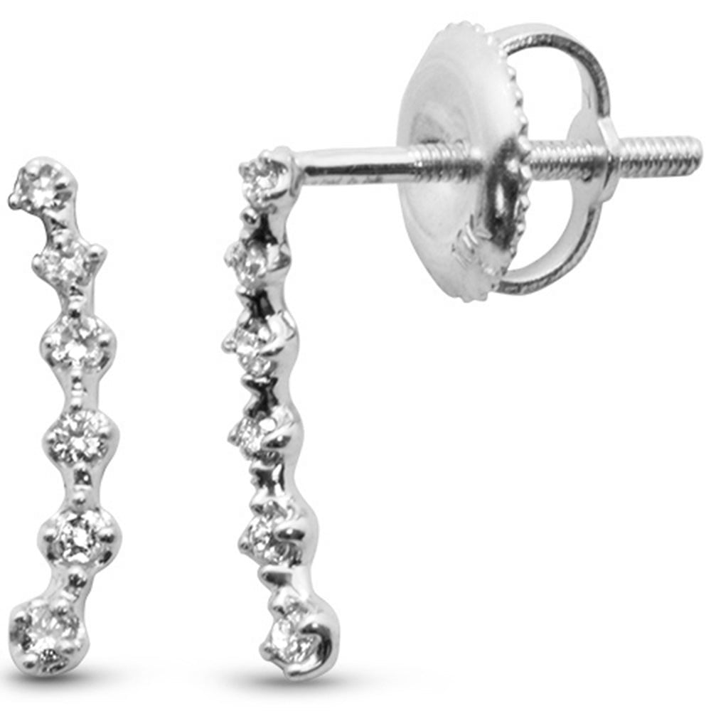 .10ct G SI 10K White GOLD Diamond Fashion Earrings