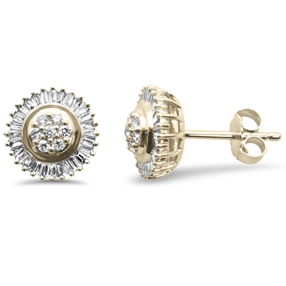 ''SPECIAL! .38ct G SI 14K Yellow Gold Diamond Round & Baguette EARRINGS''