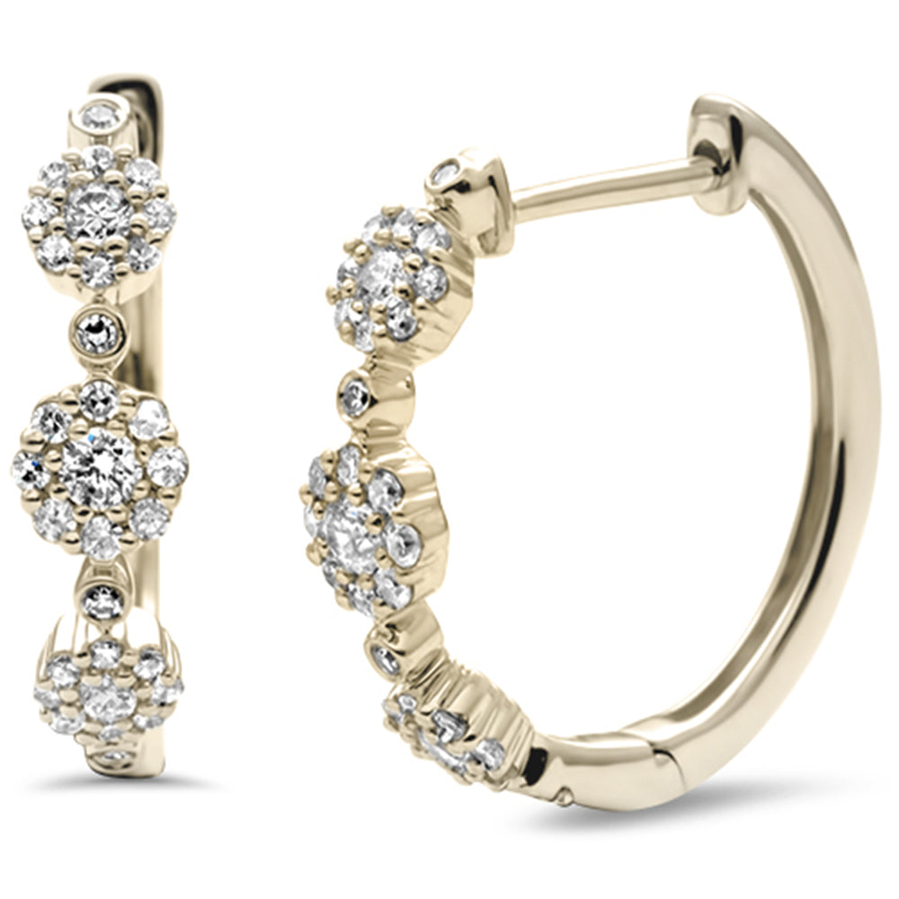 ''SPECIAL! .49ct G SI 14K Yellow GOLD Diamond Fashion Hoop Earrings''