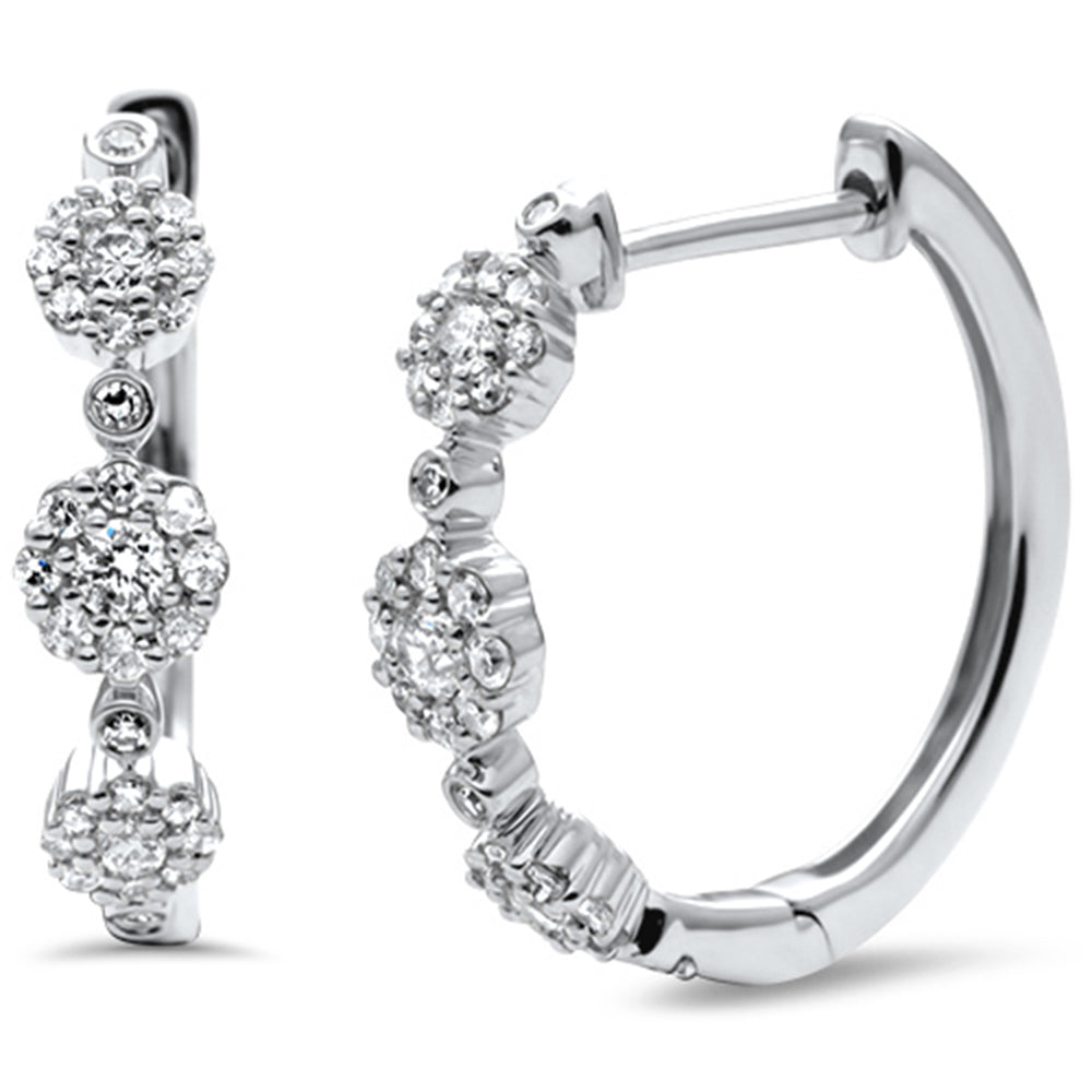 ''SPECIAL! .48ct G SI 14K White GOLD Diamond Fashion Hoop Earrings''