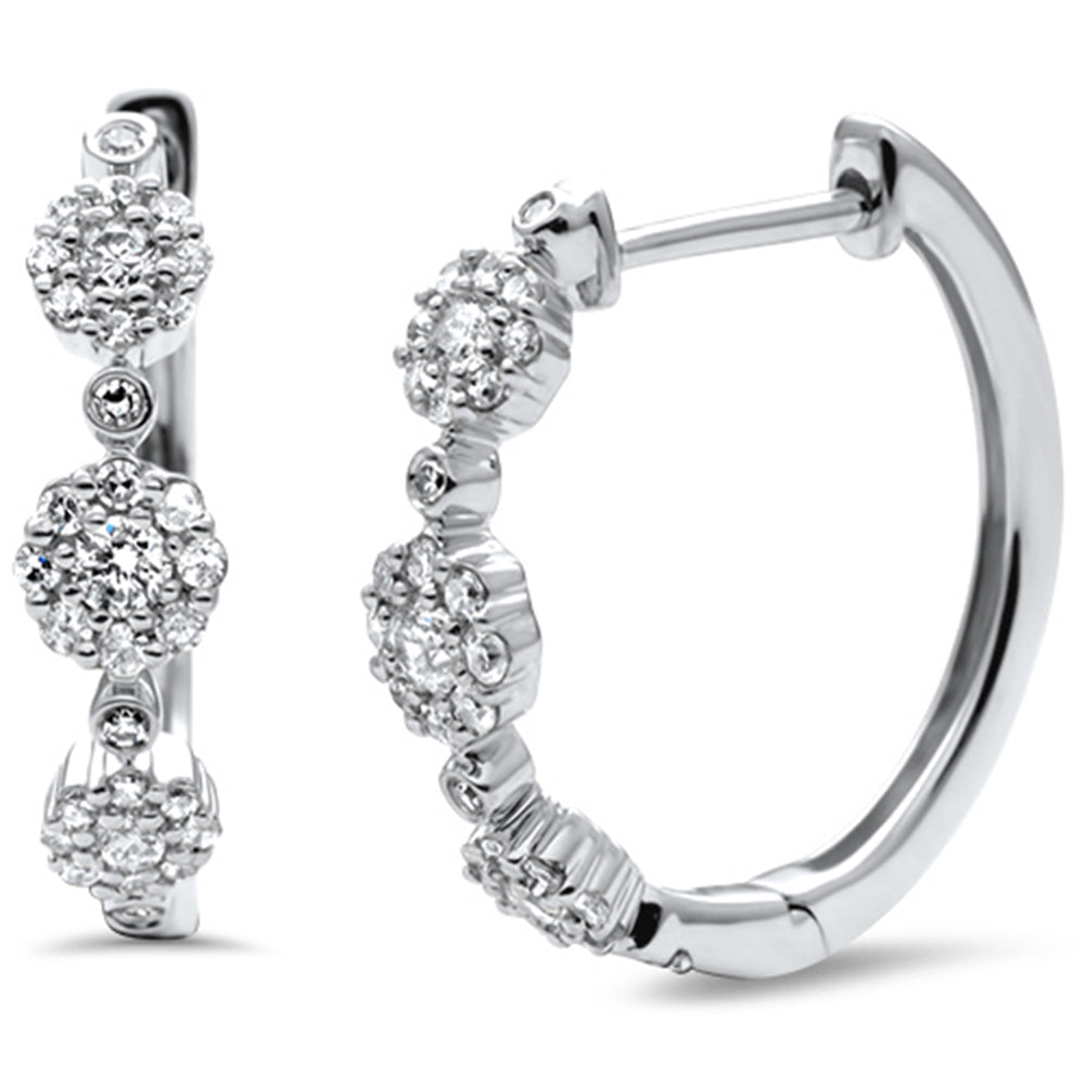''SPECIAL! .48ct G SI 14K White Gold Diamond Fashion Hoop EARRINGS''