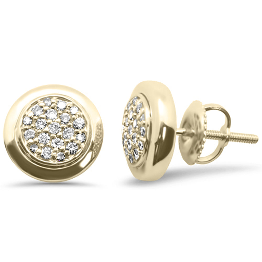 ''SPECIAL! .27ct G SI 10K Yellow GOLD Diamond Round Button Stud Shaped Earrings''