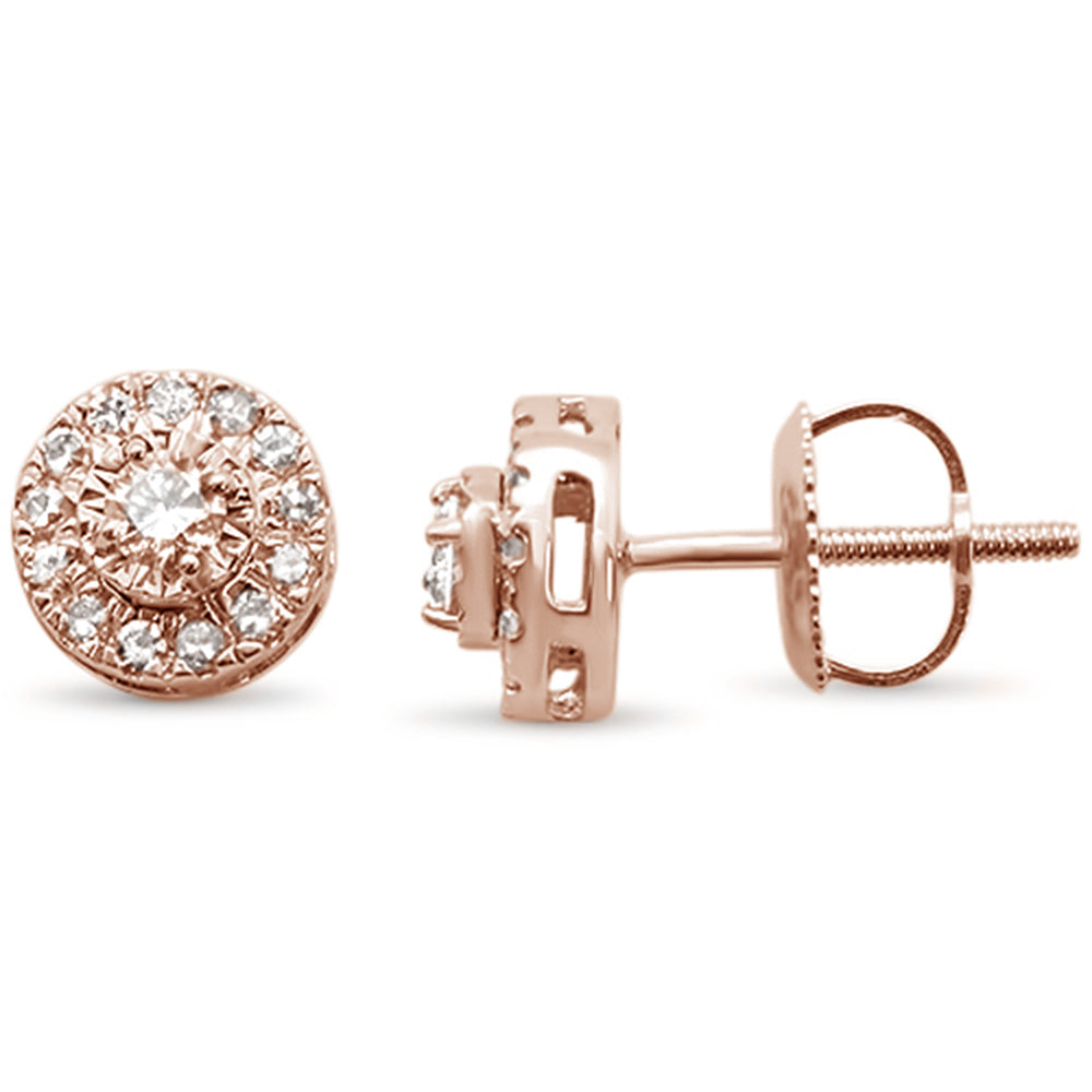 ''SPECIAL! .35ct G SI 10K Rose Gold Diamond Round STUD EARRINGS''