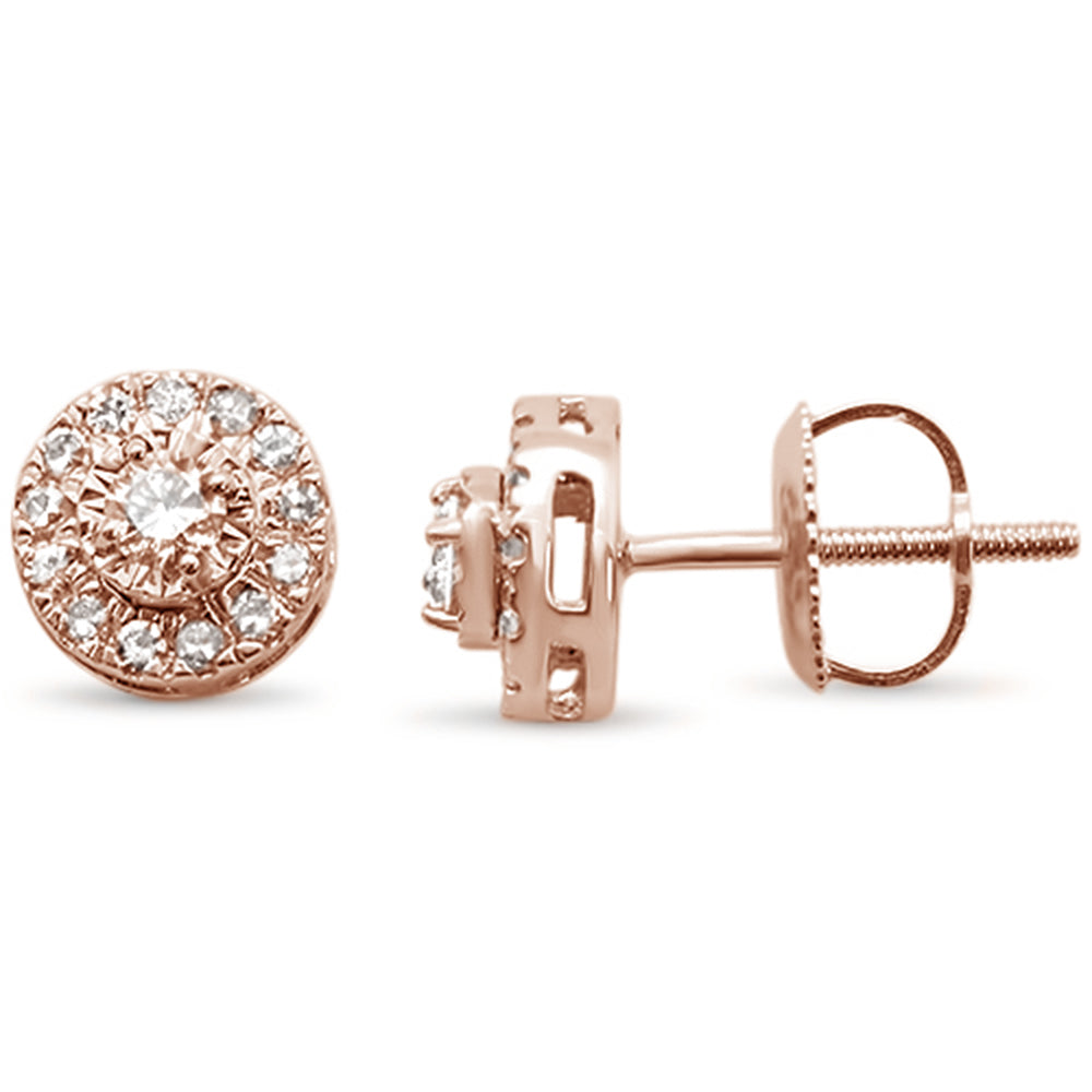 ''SPECIAL! .35ct G SI 10K Rose GOLD Diamond Round Stud Earrings''