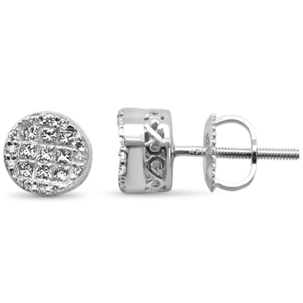 ''SPECIAL! .42ct G SI 14K White GOLD Diamond Round and Princess Cut Earrings''