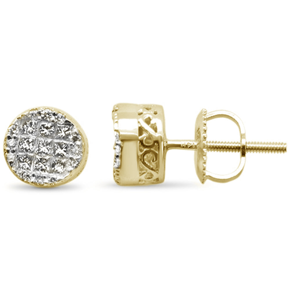 ''SPECIAL! .42ct G SI 14K Yellow Gold DIAMOND Round and Princess Cut Earrings''