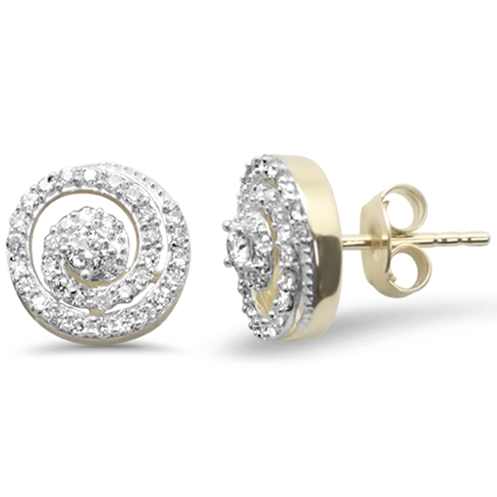 ''SPECIAL! .50ct G SI 10K Yellow Gold Diamond Swirl Diamond EARRINGS''