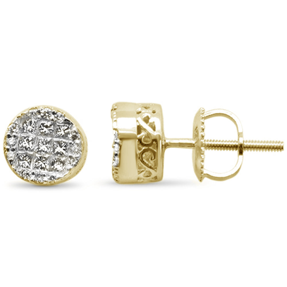 ''SPECIAL! .43ct G SI 10K Yellow Gold Diamond Round and Princess Cut EARRINGS''