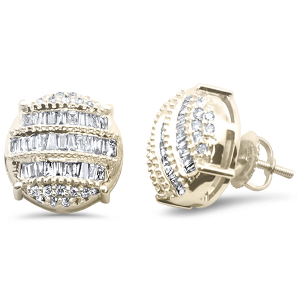 ''SPECIAL! .75ct G SI 14K Yellow Gold Round & Baguette DIAMOND Earrings''