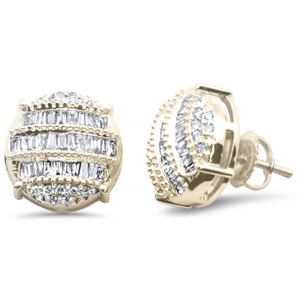 ''SPECIAL! .75ct G SI 14K Yellow Gold Round & Baguette Diamond EARRINGS''