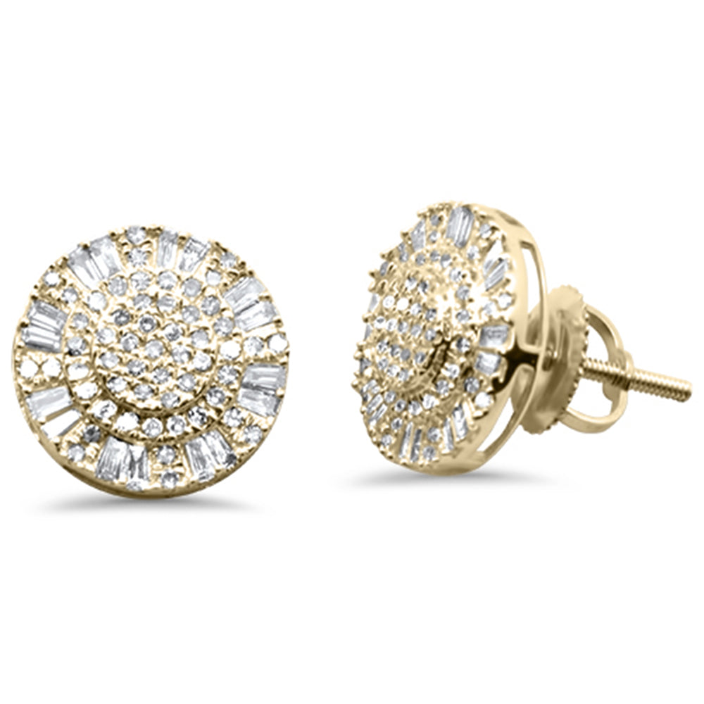 ''SPECIAL! .56ct G SI 14K Yellow Gold Round & Baguette DIAMOND Earrings''