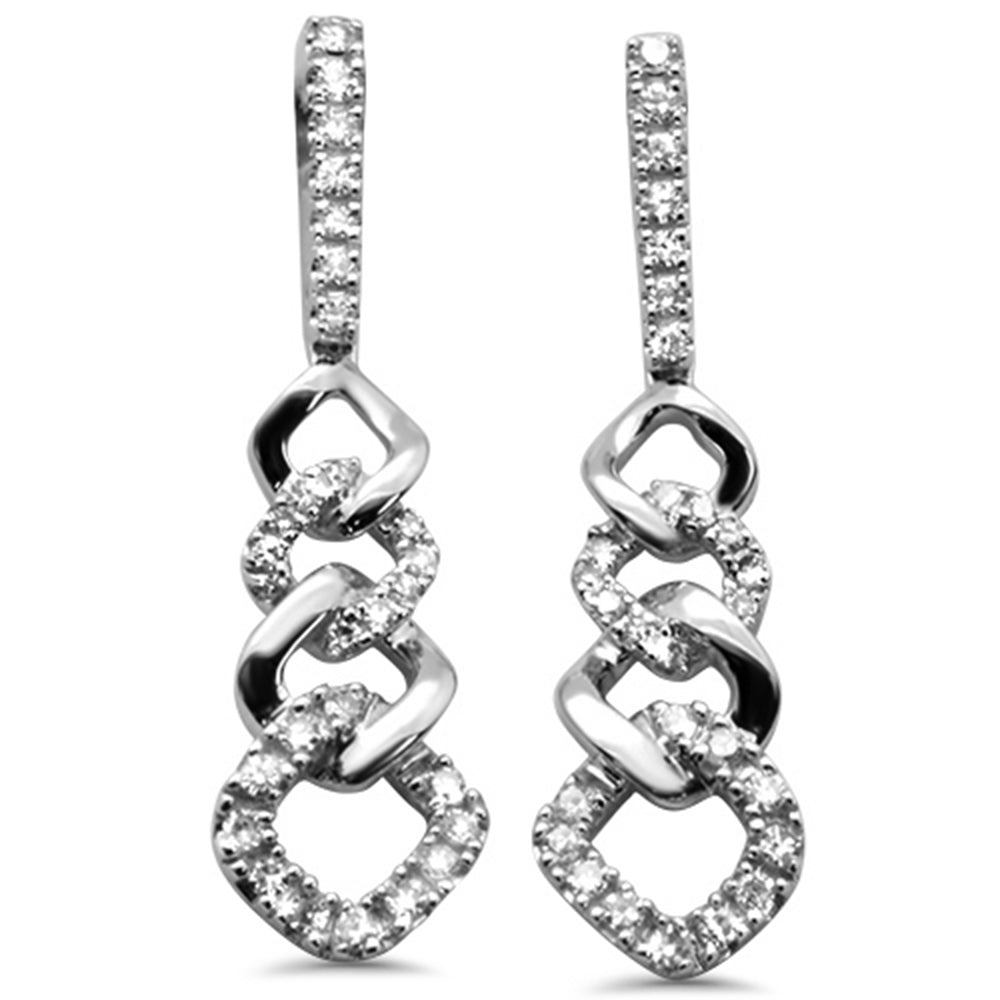 ''SPECIAL! .32ct G SI 14K White Gold Diamond Dangling EARRING''