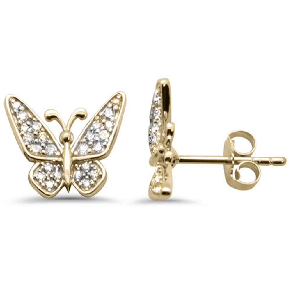''SPECIAL! .24ct G SI 14K Yellow Gold Diamond Butterfly EARRING''