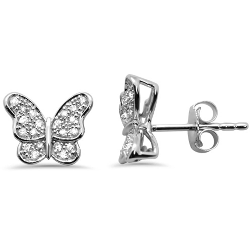 ''SPECIAL!.16ct G SI 14K White Gold DIAMOND Butterfly Earring''