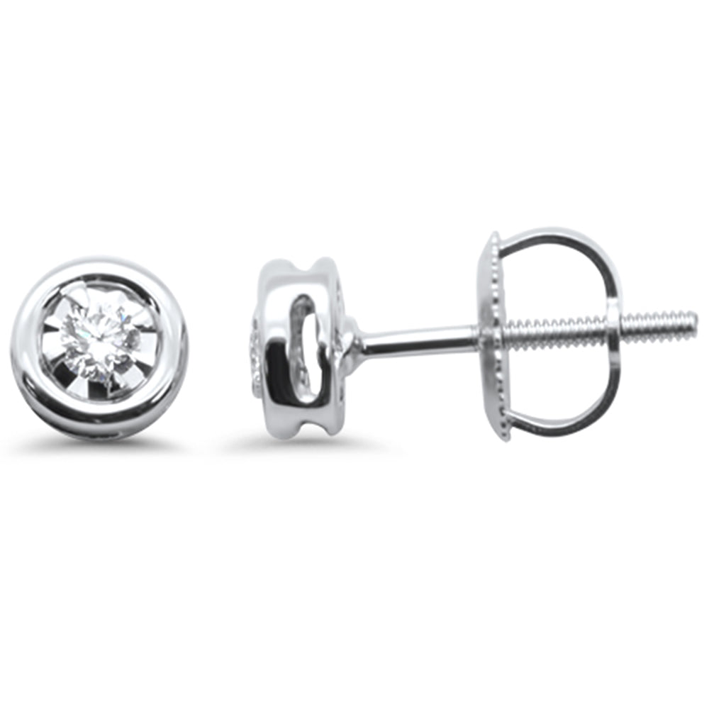 ''SPECIAL! .11ct G SI 14K White GOLD Stud Earrings''