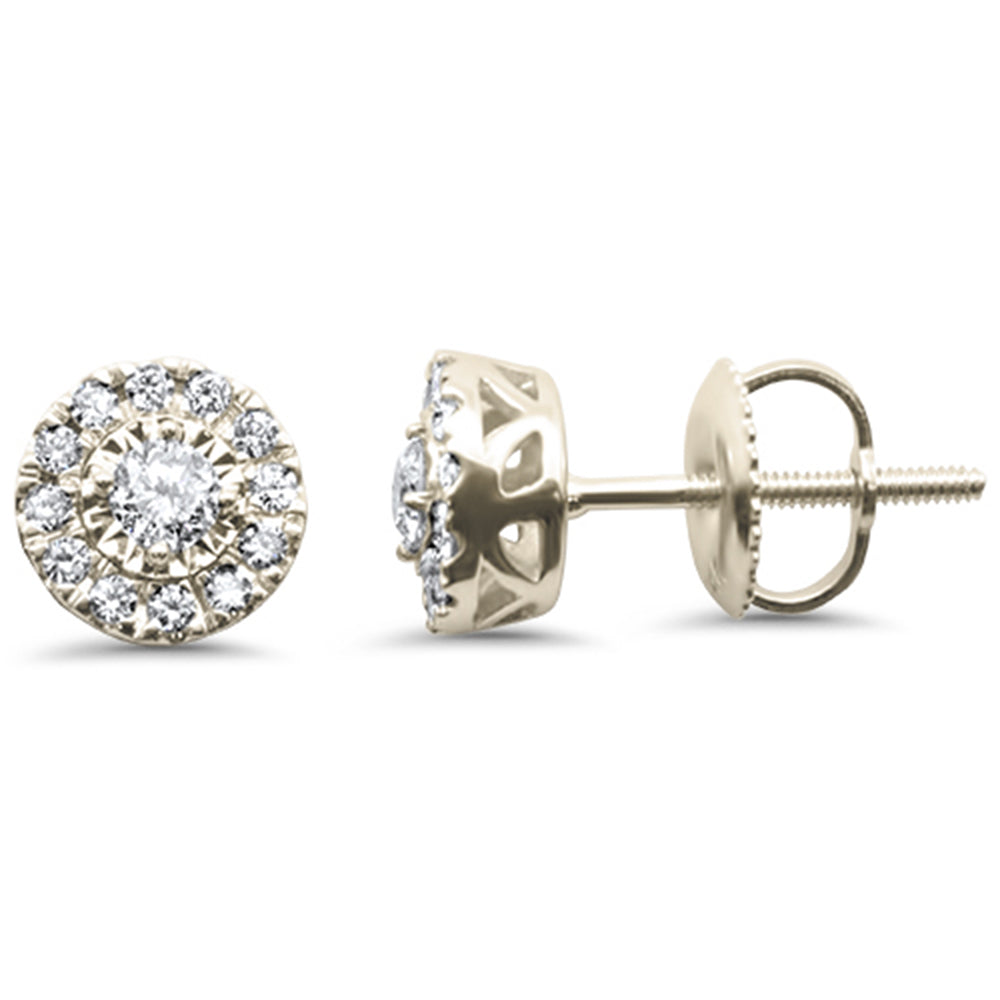 ''SPECIAL!  .34ct G SI 14K Yellow Gold DIAMOND Halo Earrings''