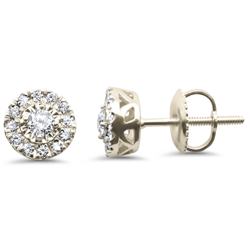 ''SPECIAL!  .34ct G SI 14K Yellow GOLD Diamond Halo Earrings''