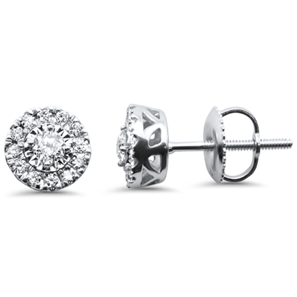 ''SPECIAL! .33ct G SI 14K White GOLD Diamond Halo Earrings''